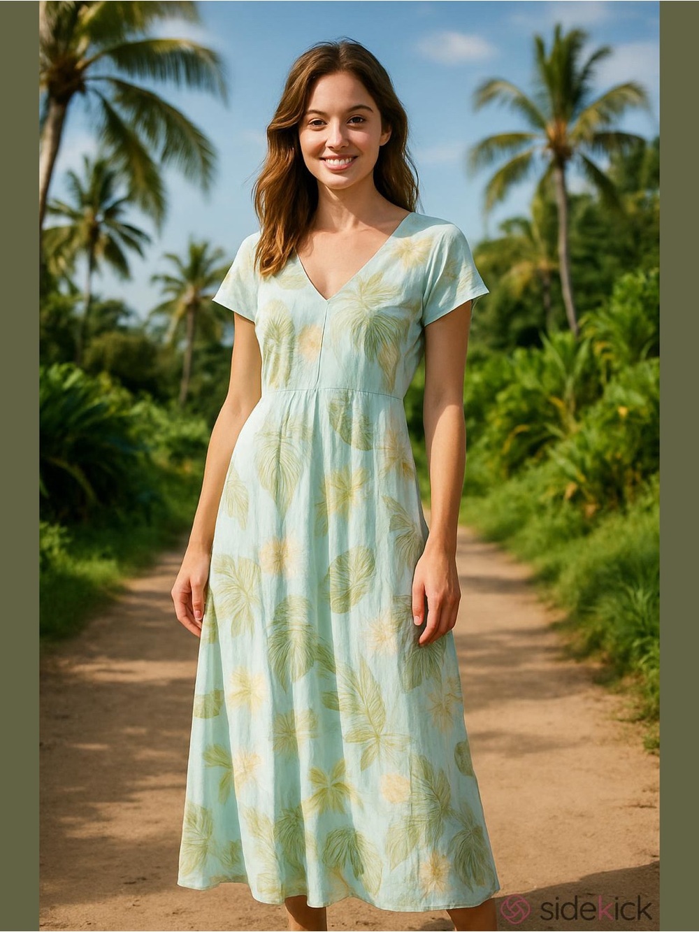 Vintage Nani Of Hawaii Floral Womens Maxi Dress Size XL Vacation Resort Cruise